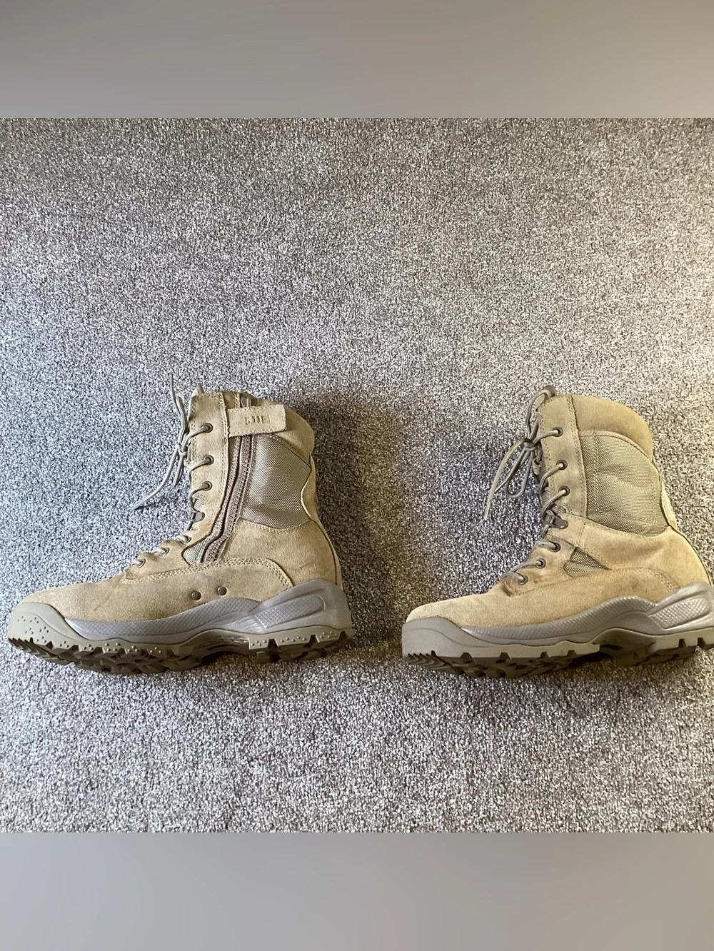 5.11 Tactical ATAC 2.0 8” Tan Suede Combat Boots Side Zip